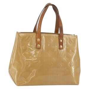 LOUIS VUITTON Monogram Vernis Reade PM Hand Bag Noisette M91334 LV Auth BA8596